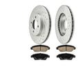 6Pc Front Drilled Slotted Brake Rotors Ceramic Pads Kit For 2007-2008 Honda Fit
