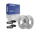 Front Drilled Slotted Brake Rotors Ceramic Pads for Ford F-150 2008