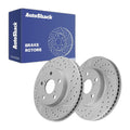 Front Drilled Slotted Brake Rotors Pair for Scion, xB 2008-2015, FWD L4 2.4L