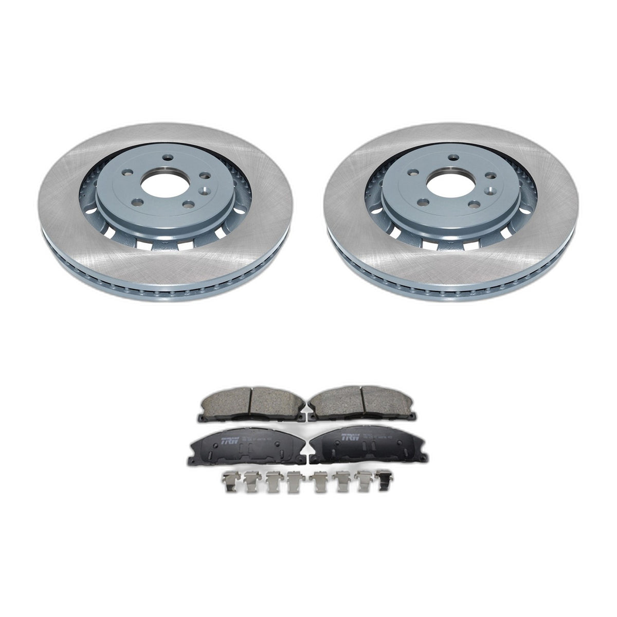DuraGo Front Rotors TRW Ceramic Disc Brake Pad Kit For Ford Explorer Lincoln MKS