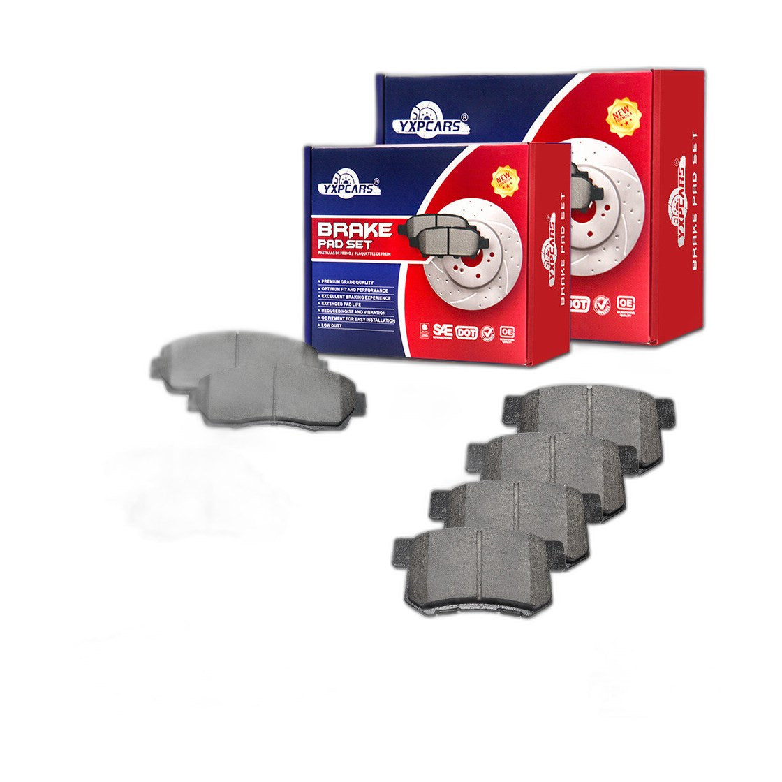 For 2007 2008 2009 - 2016 Honda CR-V Front & Rear Ceramic Disc Brake Pads Set