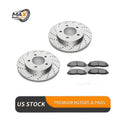 Front Drilled Brake Rotors and Pads Kit for 4WD 5 Lug Ford F-150 1997-2003