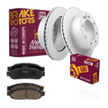 Rear Brake Rotors Set + Disc Brake Pad Kit for 08-12 Ford F-250 F-350 Super Duty