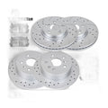 Front Rear Brake Rotors Pads for Ford Fusion 2006-2011 Drilled Slotted
