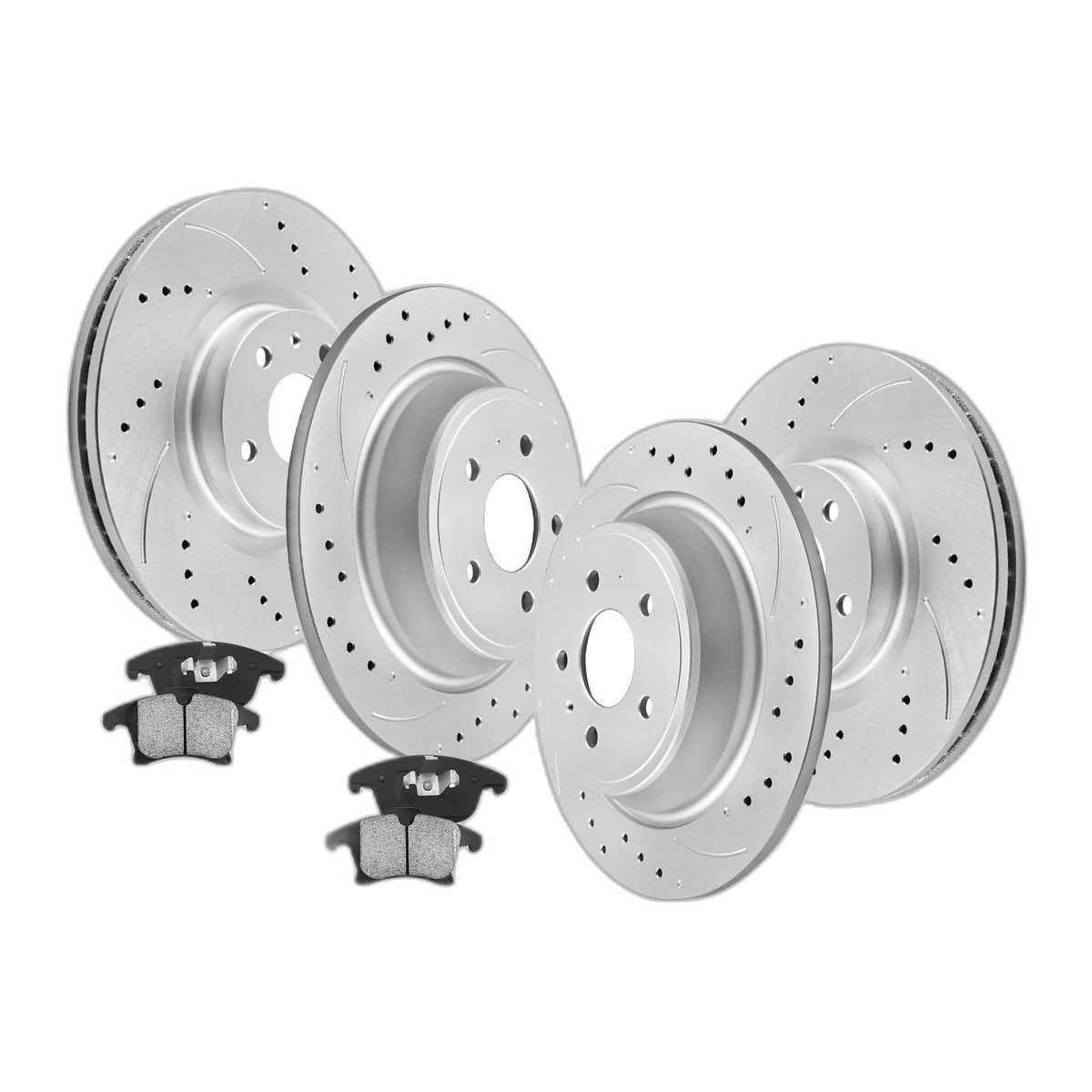 For 2013 - 2016 Ford Fusion Energi 316mm Front Rear Rotors Brake Pads Brakes Kit