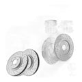 Front & Rear Disc Brake Rotors+Ceramic Pads for Ford Explorer Base XLT 2020-2024