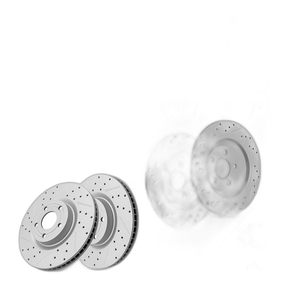 Front & Rear Disc Brake Rotors and Ceramic Pads for Ford Escape 2020 2021-2024