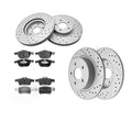 Front & Rear Disc Rotors +Ceramic Brake Pads for Ford Escape 2013 2014 2015 2016