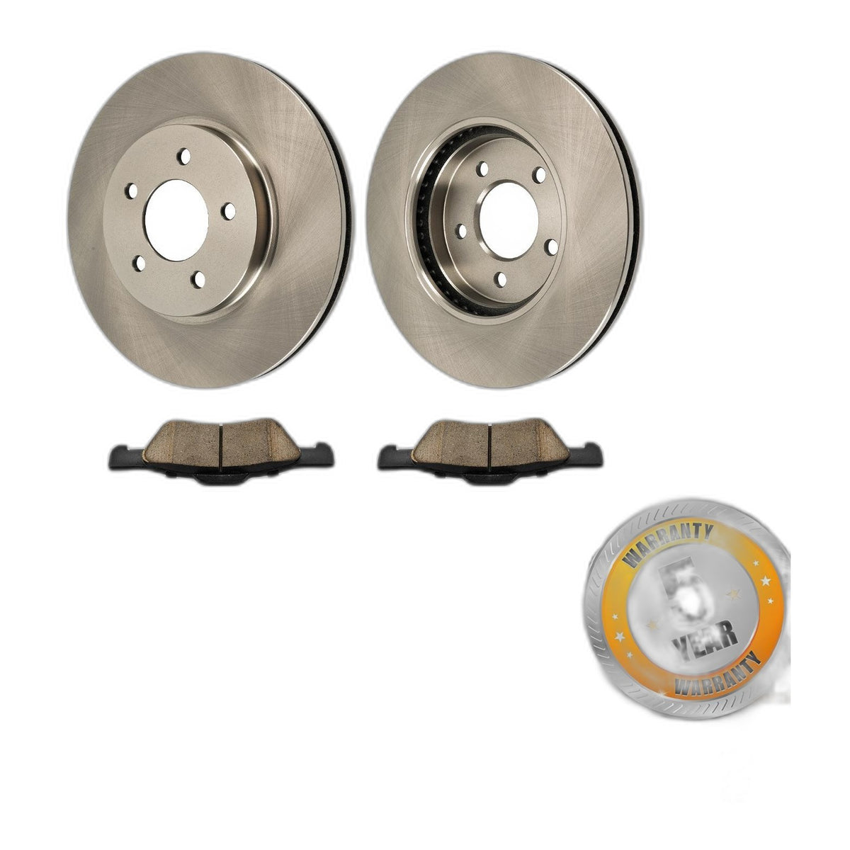 Front Brake Rotors & Ceramic Pads Kit for 2008-2009 Ford Escape V6 3L P-1047