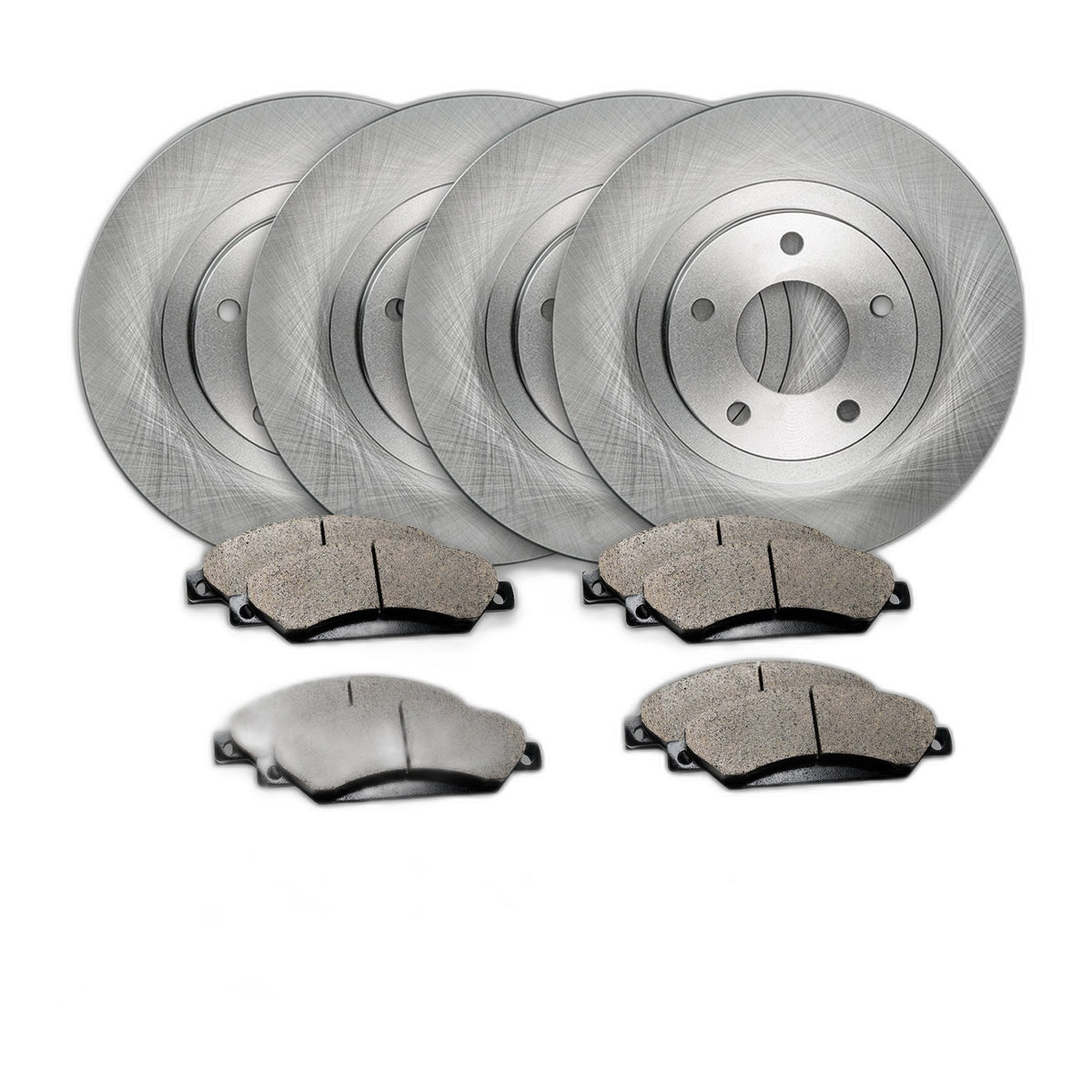 Front & Rear Brake Rotors + Ceramic Pads for Hyundai Sonata Kia Optima