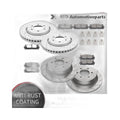 Front and Rear Drilled Brake Rotors and Pads Kit for 12-20 Ford F-150 Brakes