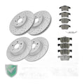 Front & Rear Drilled Brake Rotors and Ceramic Pads for Ford Fusion Lincoln Mkz