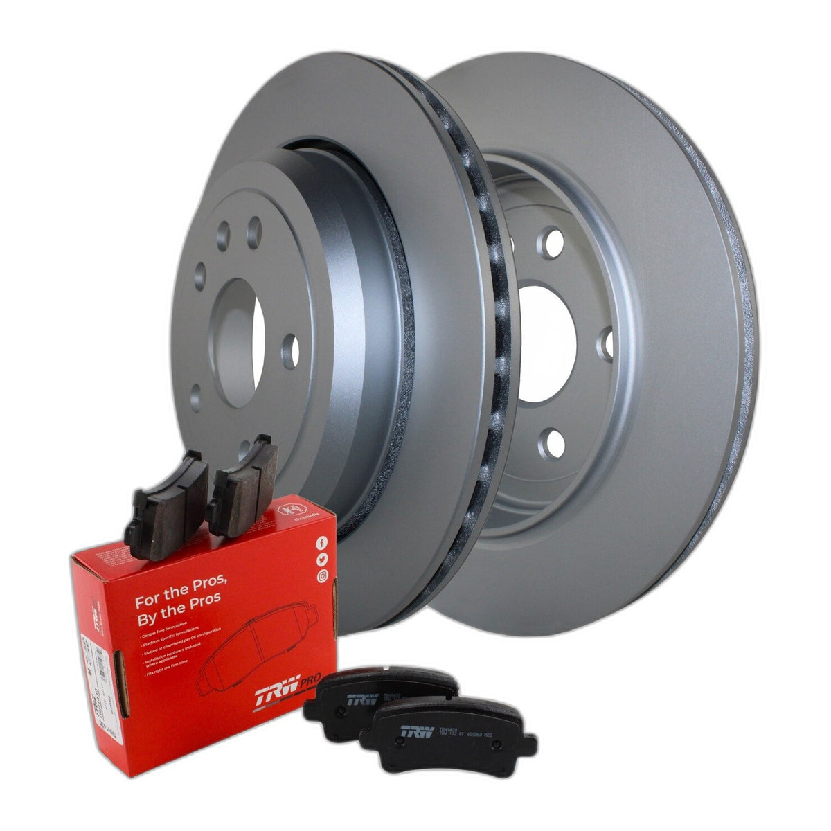 Rear Brake Kit 330mm Disc Rotors TRW Ceramic Pad Set For Durango Grand Cherokee