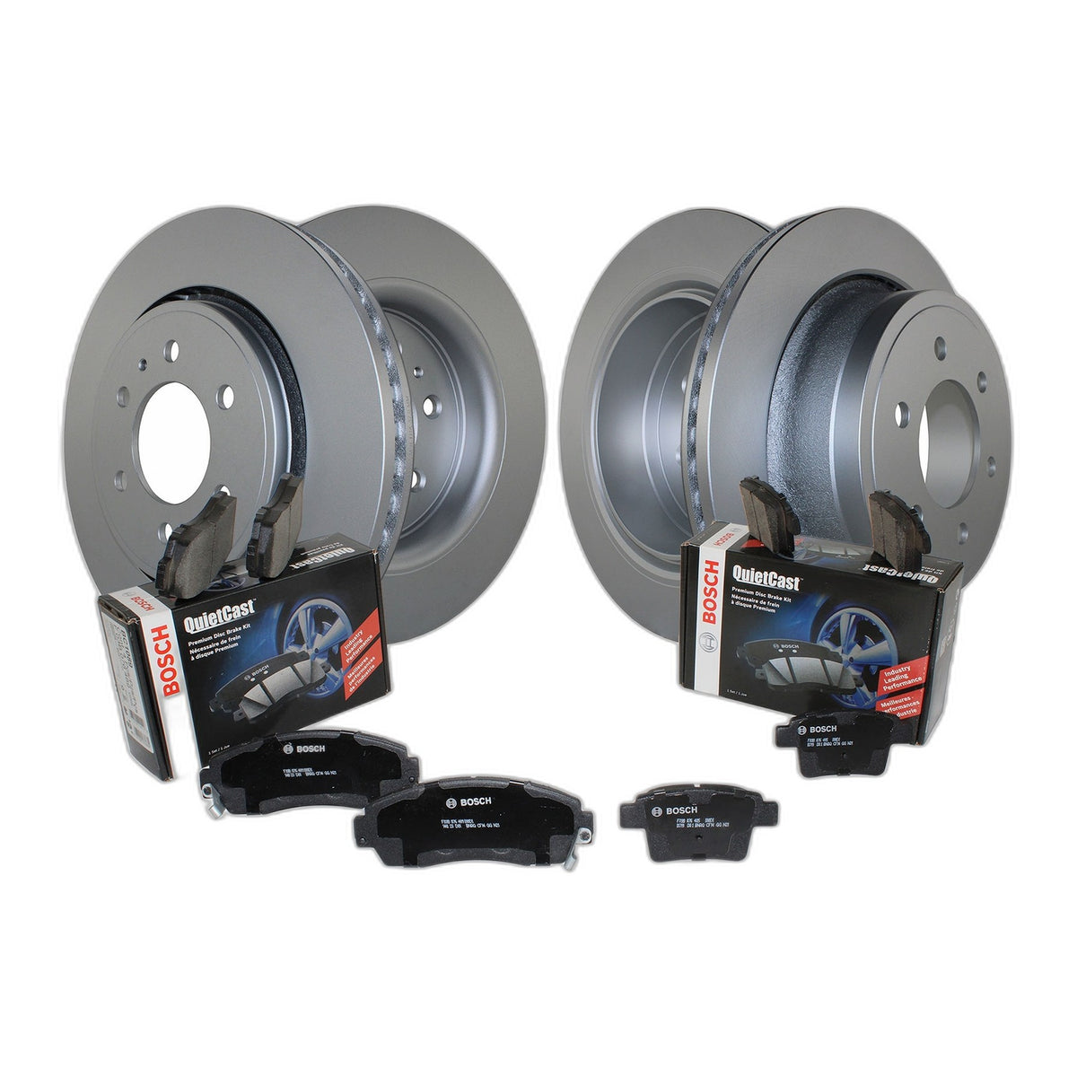 Front Rear Brake Kit Rotors Bosch QuietCast Ceramic Pad Set For Ford F-150 12-19