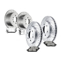 For 4WD Ford F-150 Lincoln Mark LT Front Rear Brake Rotors Ceramic Brakes Pads