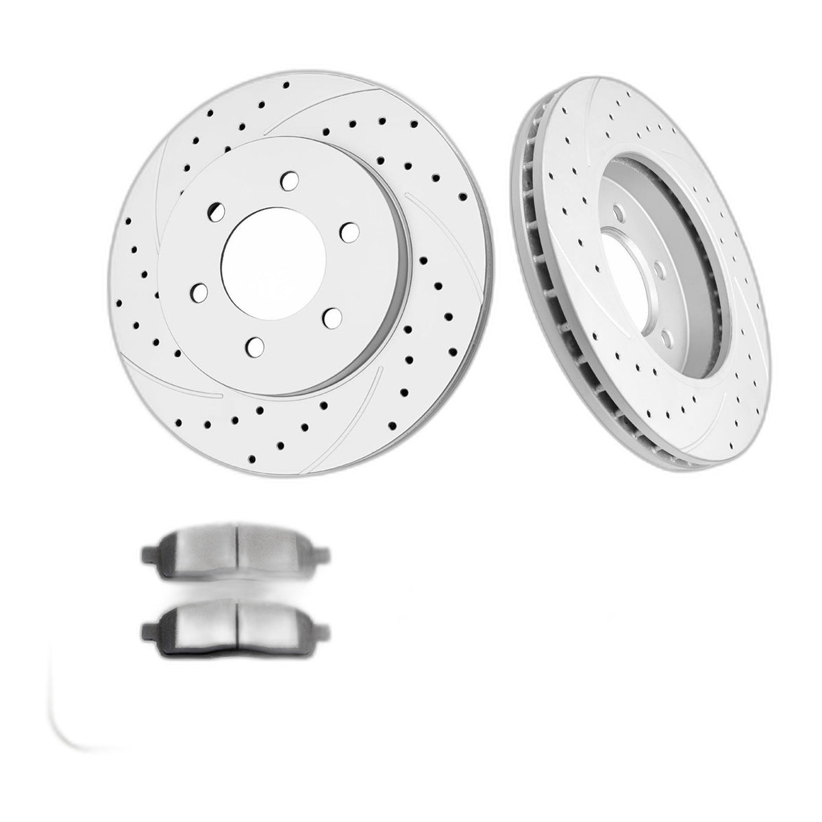 Front Brake Rotors Pads Kit for Ford F150 Lincoln Mark LT 06-2008 Slotted