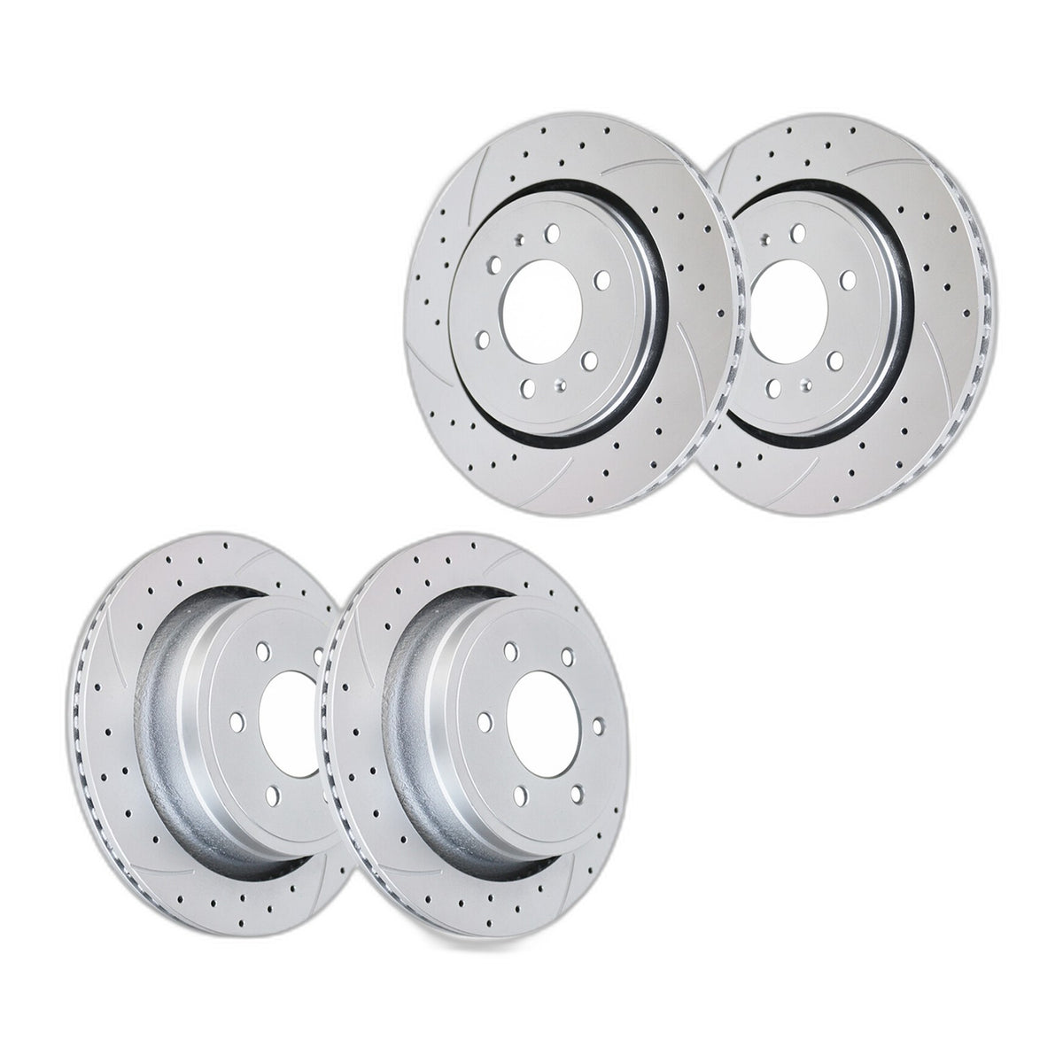 Front Rear Brake Rotors Pads for Ford F-150 2012-2014 2015-2020 Drilled Slotted