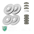 Front+Rear Drilled Brake Rotors Ceramic Pads W/Clips for 2020-2025 Ford Explorer