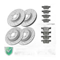 Front & Rear Drilled Brake Rotors and Ceramic Pads Kit for 2020-2024 Ford Escape