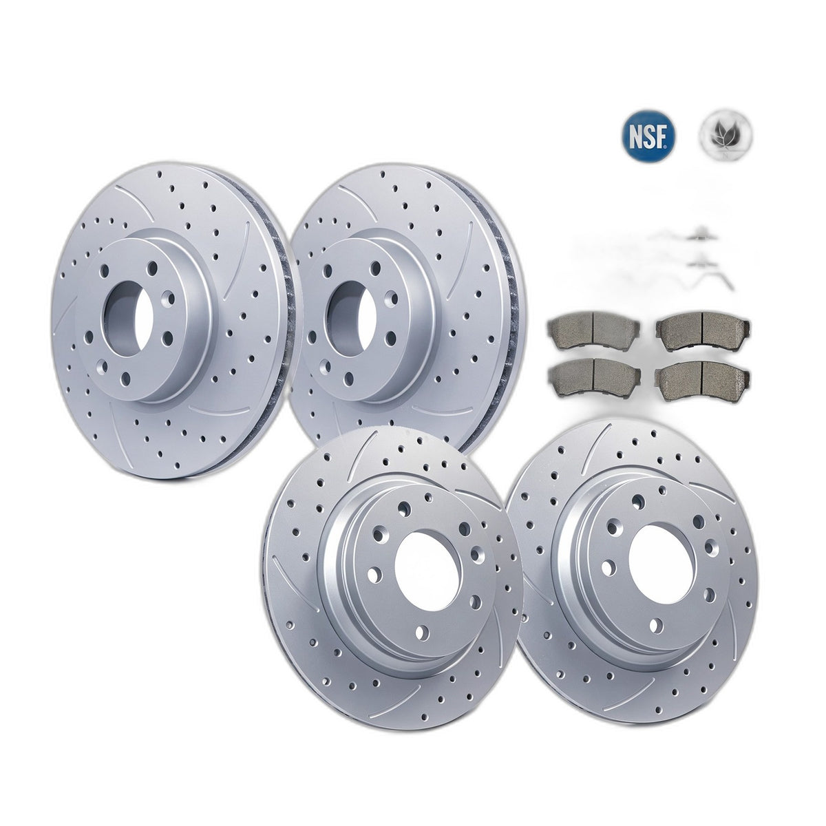 Front & Rear Rotors Brake Pads for Ford Fusion Mazda 6 Lincoln MKZ Mercury Milan