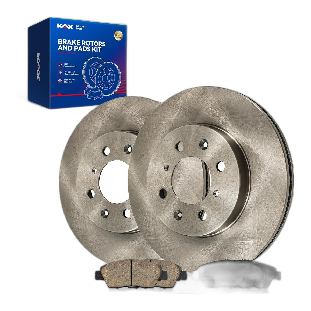 Front Brake Kit Rotors Ceramic Pads for 2009-2013 Honda Fit 2003-2007 Civic