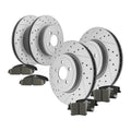Front & Rear Drilled Brake Rotors + Pads for Dodge Charger Challenger Magnum
