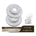 Front Brake Rotors Ceramic Brake Pads Kit for 14-17 Nissan Rogue Brakes Drilled