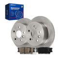 Rear Brake Kit, Carbon Fiber Ceramic Pads and Rotors for Toyota Camry 2012-2017