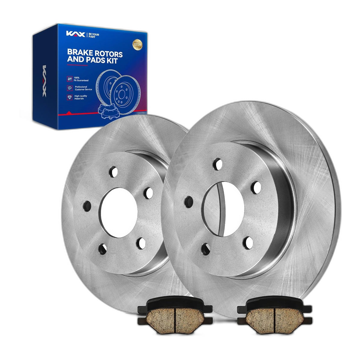 Rear Brake Kit, Carbon Fiber Ceramic Pads and Rotors for 2004-2012 Chevy Malibu