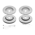 Front Rear Brake Rotors & Ceramic Pads Set For 2015-2022 Ford Edge Lincoln MKX