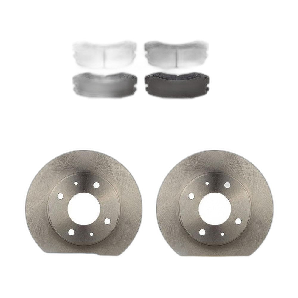 Front Brake Kit Disc Rotors Ceramic Pads fits 2002-2007 Mitsubishi Lancer