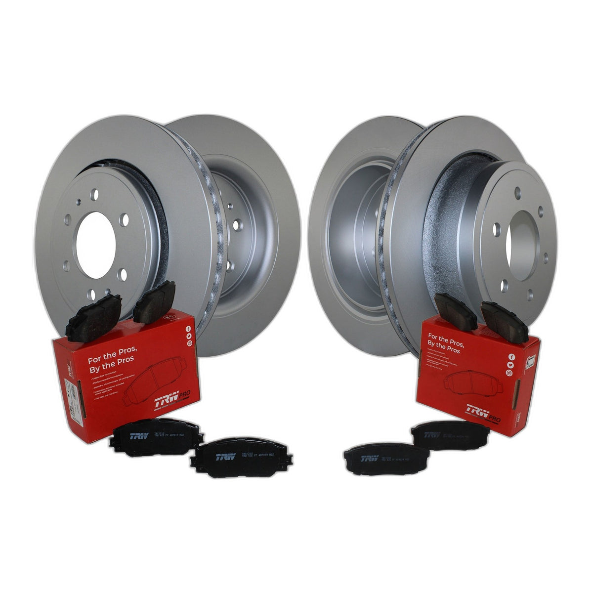 Front Rear Brake Kit Disc Rotors & TRW Pro Ceramic Pad Set For Ford F-150 12-19