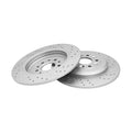 Front Rear Drilled Brake Rotors & Ceramic Pads For 11-14 Ford Edge Lincoln MKX