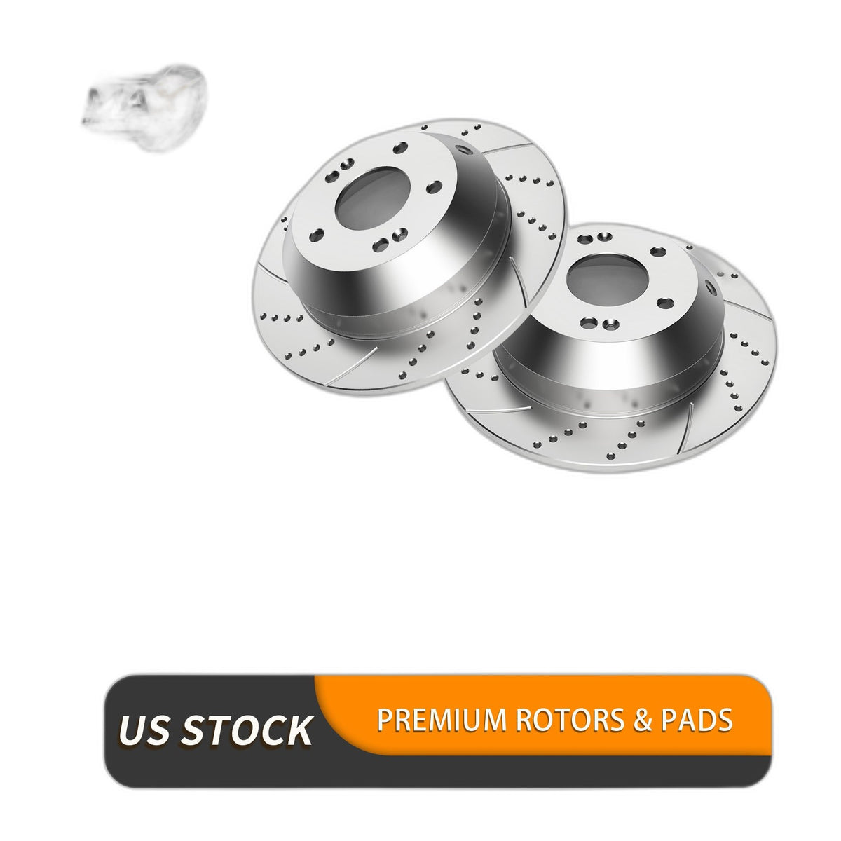 Rear Drilled Brake Rotors and Ceramic Pads Kit for KIA Sorento 2011-2015 Brakes
