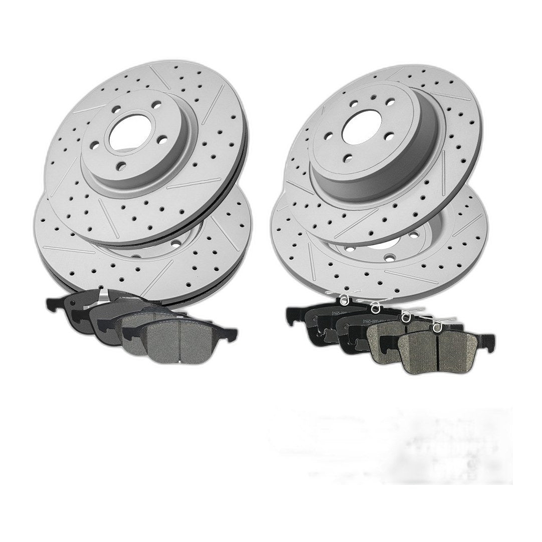 Front Rear Brake Disc Rotors & Ceramic Pads Kit For Ford Escape 2017 2018 2019