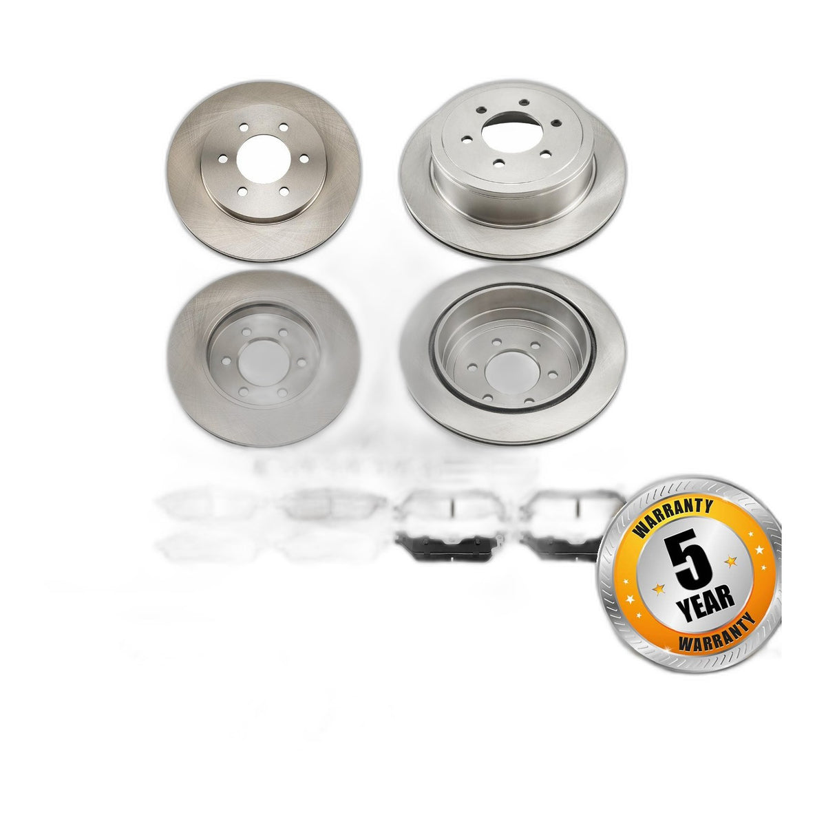 Front & Rear Brake Rotors & Pads Kit For 2004-08 Ford F-150 V8 5.4L 54109 54111