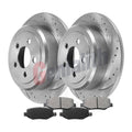 Rear Disc Brake Rotors Brake Pads Kit for 2008 - 2012 Dodge Nitro Jeep Liberty