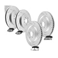 Front Rear Drilled Rotors & Brake Pads Kit for Ford Explorer Taurus Flex MKS MKT