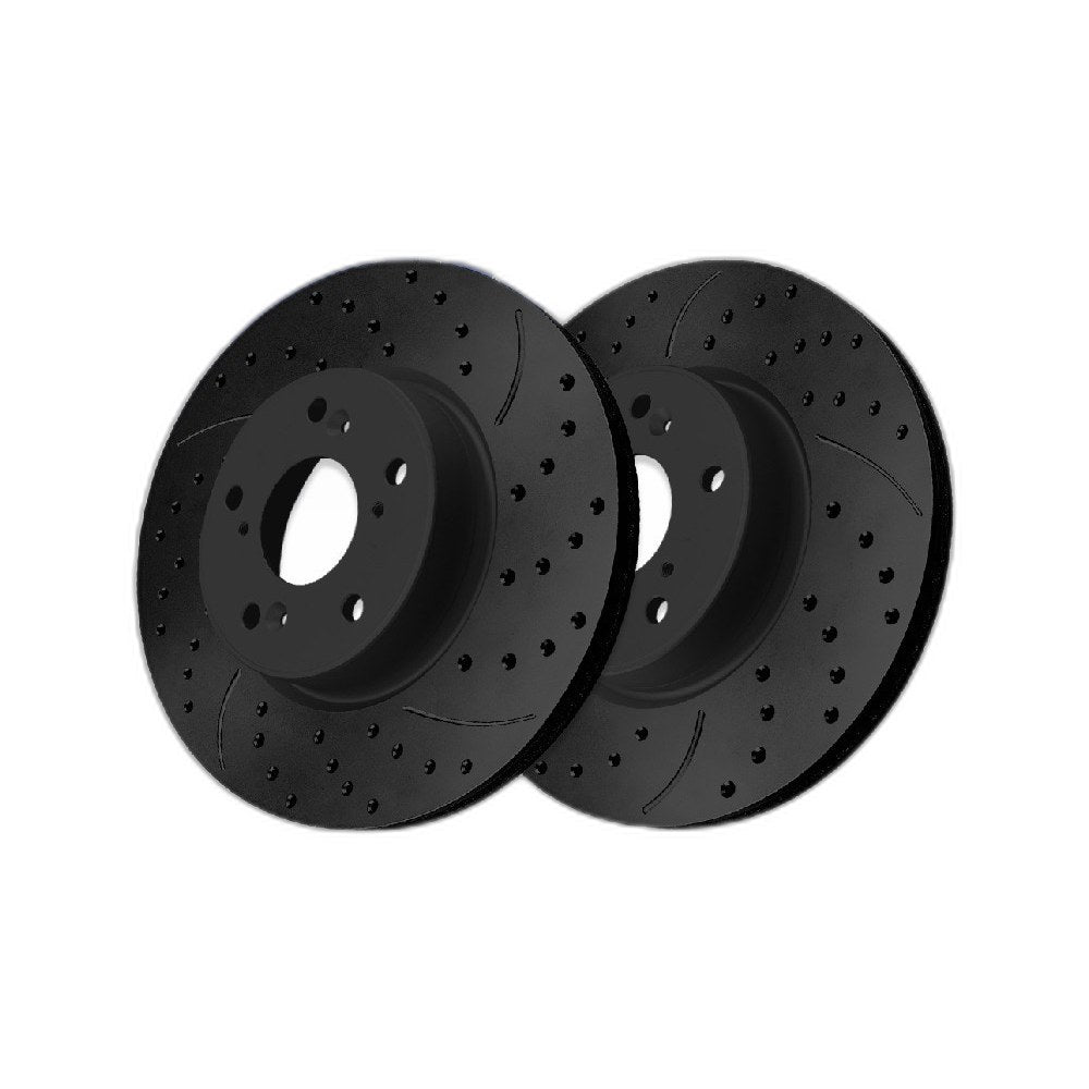 Front Drilled Slotted Brake Rotors Pair for Honda Accord 2017