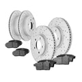 Front and Rear Disc Brake Rotors Ceramic Brake Pads for Ford Edge Lincoln MKX