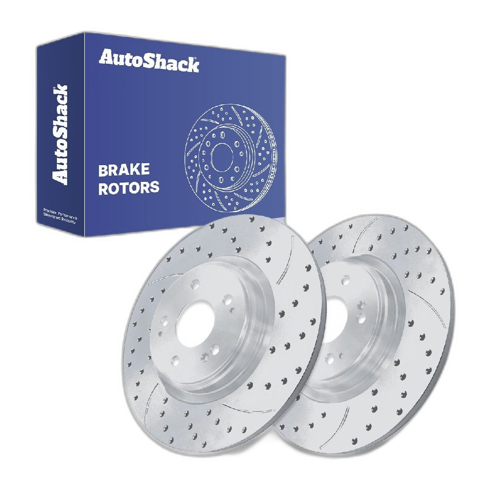 Rear Drilled Slotted Brake Rotors Pair for Acura MDX 2020