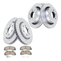 Front & Rear Drilled Slotted Rotors w/ Brake Pads For 2012-2020 Ford F150 F-150