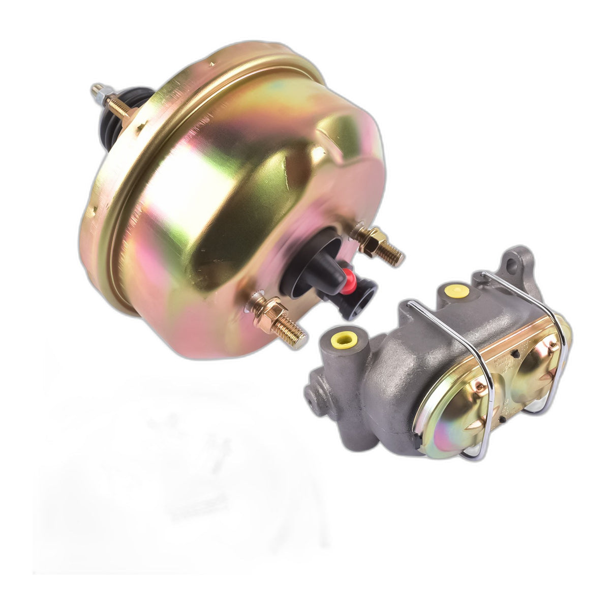 7" Zinc Street Rod Hot Rod Power Brake Booster Bail Top Master Cylinder 1" Bore