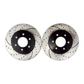 Front Drilled Brake Rotors and Ceramic Pads for 2004 - 2007 2008 Ford F-150 4WD