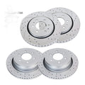 Drilled Slotted Front Rear Brake Rotors and Brake Pads for Ford F-150 2010-2011