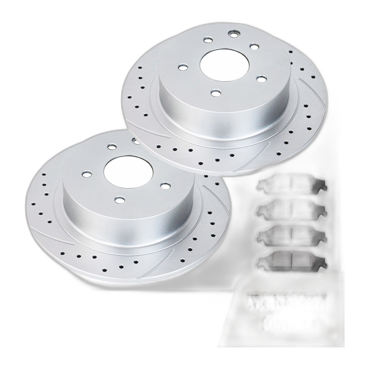 260mm Rear Brake Rotors Pads Kit for Honda Civic Acura CSX Drilled Slotted