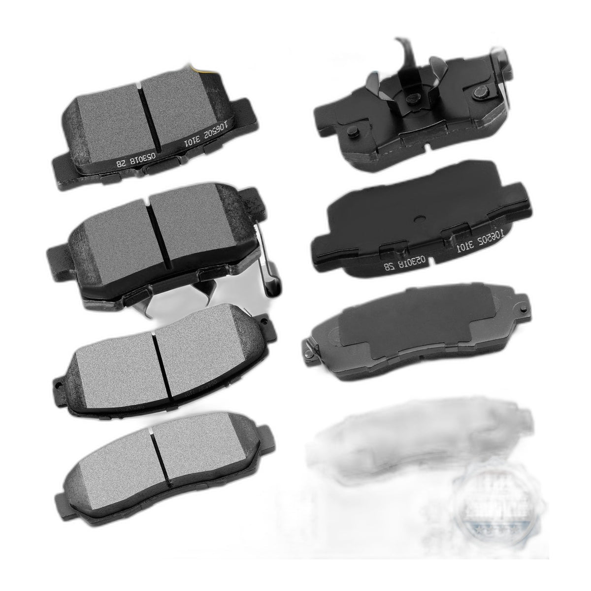cciyu D1089 D1086 Front & Rear Ceramic Brake Pads Set