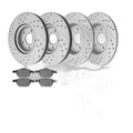 Front & Rear Disc Drilled Brake Rotors + Ceramic Pads Kit For Ford Escape C-Max