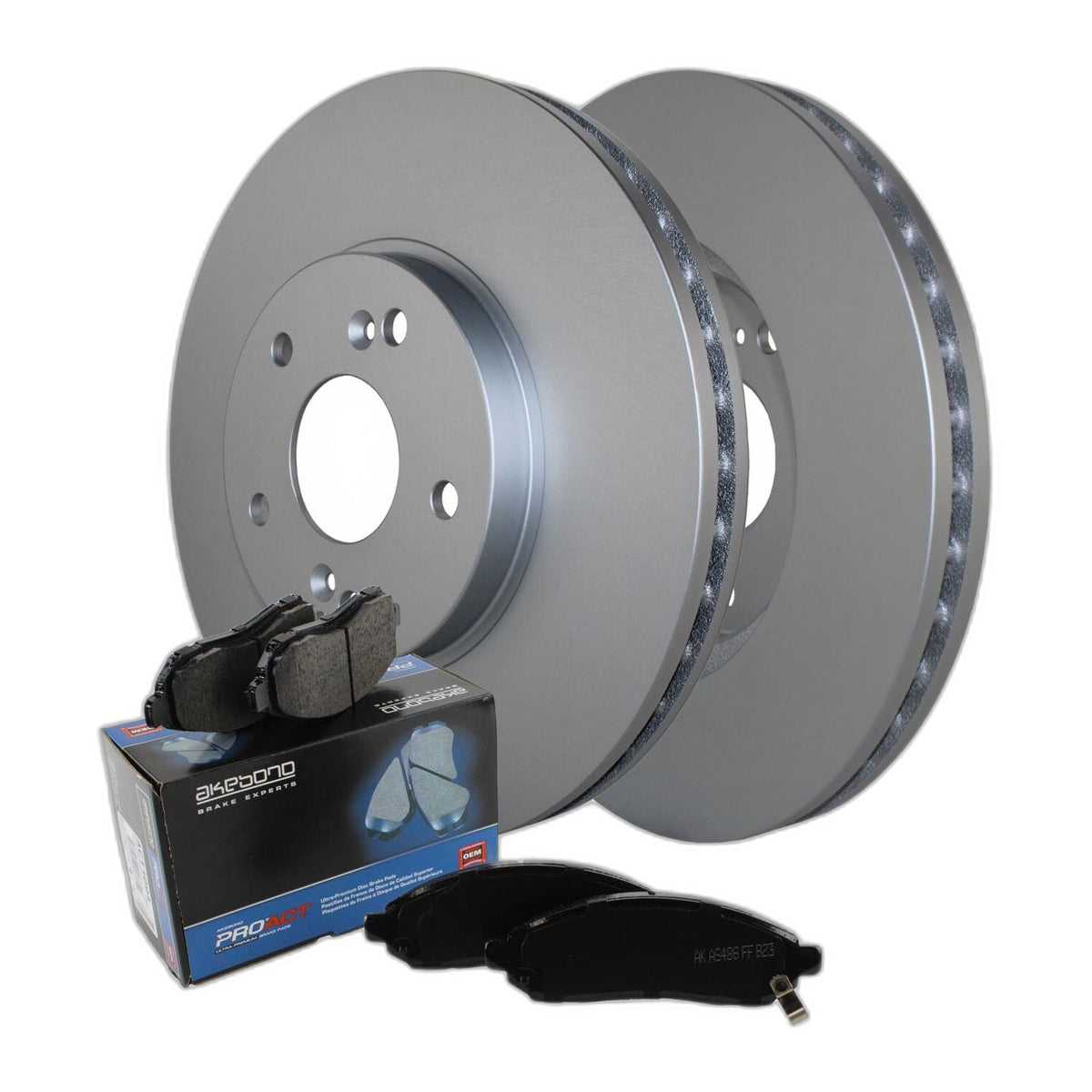 Front Brake Kit 300mm Rotors & Akebono ProACT Ceramic Pads For CL TL TSX Accord