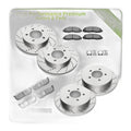 Front Rear Brake Rotors Brakes Pads Kit for Ford F-150 1999 - 2003 Drilled